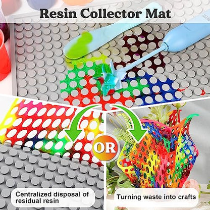 LET'S RESIN Resin Collector Mat, Easy Clean & Silicone Heat Resistant Mats 14.5'' x 9.4'', Non-Slip Multipurpose Thick Silicone Mats for Resin Molds, Epoxy Resin, Cup Turner, Kitchen Counter, Placemat - size: 14.5'' x 9.4''