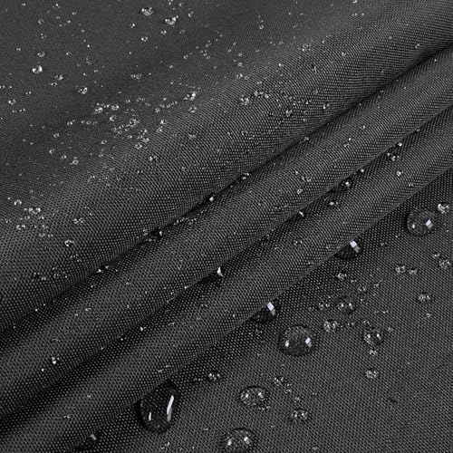 Marine Waterproof Canvas Fabric 60" Wide by 36" Canvas 600Denier Cordura Material with Waterproof Backing Anti-UV for Car Boat Tent Awning Cushion Home, Black - color: Black, size: 1Yard