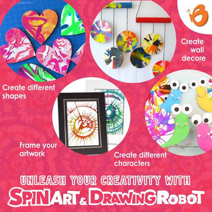 Butterfly EduFields Spin Art & Craft Kit for Kids | Educational Birthday Gift for 3+ 4 5 6 7 Year Old Boys and Girls| DIY Painting Kit for Kids | STEM Toy for for 3+ Years | Science Project Kit - style: Spin Art