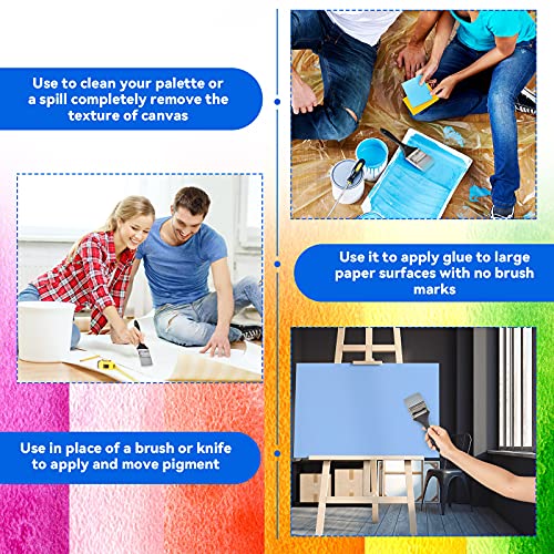 4 Pieces Silicone Paint Brush Set Color Shapers Silicone Brushes for Resin Painting Flat Paintbrush Acrylic and Water Based Tool(1/1.5/2/ 2.5 in Wide) - size: 1/ 1.5/ 2/ 2.5 In Wide