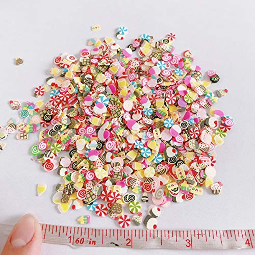 3000 PCS Polymer Fruit Slices Nail Art Slice for DIY 3D Polymer Slices Making for Nail Art（Cake Slices） - color: Cake