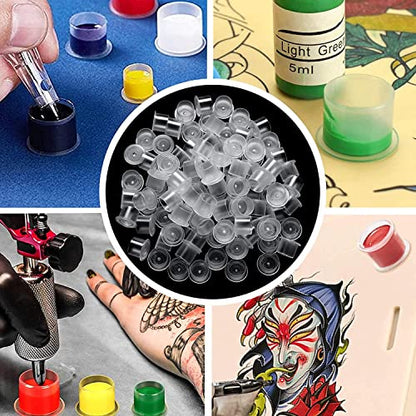 Ink Mixer Machine Kit, Yuelong Pigment Mixer Machine and Ink Caps Kit Includes Makeup Ink Pigment Electric Agitator Machine With 100 Mixing Sticks and 300 Mix Ink Cups for Microblading Supplies - size: Ink Machine +300pcs Caps