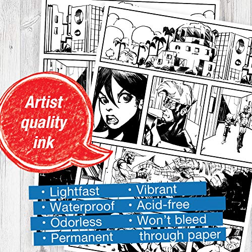 Faber-Castell PITT Artist Pen Manga Drawing Set 167132 - style: 4 Manga Black (B,F,S and XS Nibs)