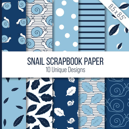 Snail Scrapbook Paper: Double-sided collage book featuring decorative patterns in unique, coordinating designs