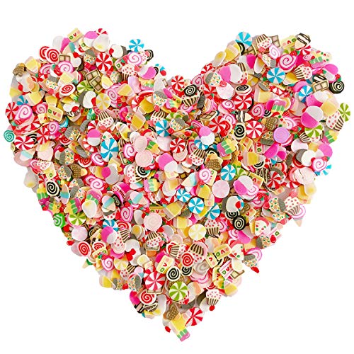 3000 PCS Polymer Fruit Slices Nail Art Slice for DIY 3D Polymer Slices Making for Nail Art（Cake Slices） - color: Cake