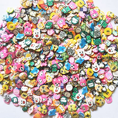 40g Mini Animals Fimo Polymer Slices Adults Nails Slices Art Design Supplies DIY Craft (Animals) - color: Animals