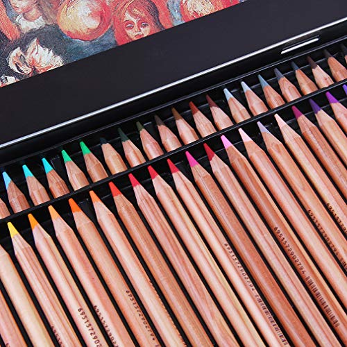 48 color oil color pencil, professional painting art, hand-painted color lead iron box