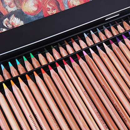 48 color oil color pencil, professional painting art, hand-painted color lead iron box