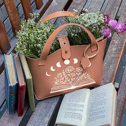 OLYCRAFT 2pcs Self-Adhesive Silk Screen Printing Stencils - Flower Book Moon Patterns Washable Reusable Signs for Printing on Wood DIY T-Shirt Pillow - 7.7x5.5 Inch - color: Flower Book