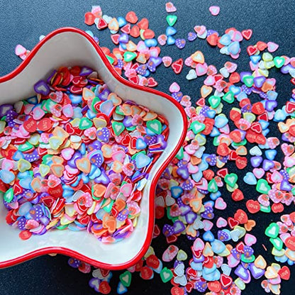 3000 PCS Polymer Fruit Slices Nail Art Slice for DIY 3D Polymer Slices Making for Nail Art (Heart Slices - color: Heart