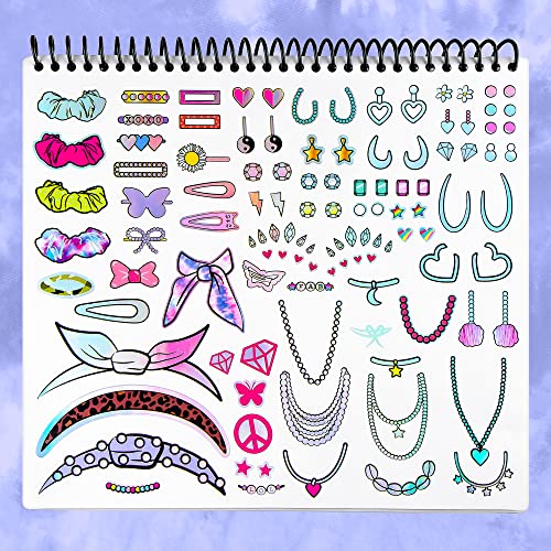 Fashion Angels Make-up & Hair Design Sketch Portfolio, Includes 40 Sketch Sheets, 4 Stencil Sheets & Stickers, Sketchbook for Beginners & Kids Ages 6+ - color: Make-up & Hair