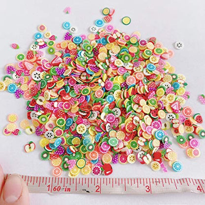3000 PCS Polymer Fruit Slices Nail Art Slice for DIY 3D Polymer Slices Making for Nail Art（Fruit Slices） - color: Fruit