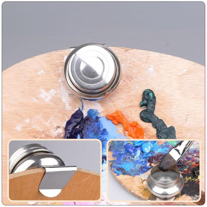 Painting Brush Washing Pot with Removable Lid 2.16X2.16X1.57In Compact Oil Paint Mixing Cup for Portable Brush Cleaner Art Class and Home Use