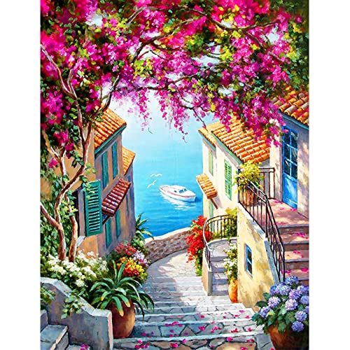 Amphol Paint by Number for Adults, Acrylic Easy Paint by Numbers for Adults Beginner, DIY Painting by Numbers for Gift Home Wall Decor 16”W x 20”L - color: OP-8