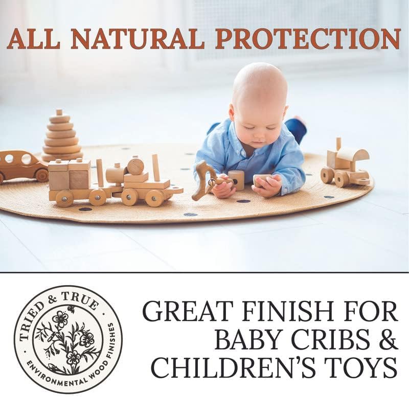 Tried & True Superior Varnish Oil Wood Finish & Sealer, 8 oz. - Natural Pine Resin & Linseed Oil, Ideal for Interior Furniture, Tables, Countertops - Food Safe, Scratch Resistant & Durable - size: 8 oz