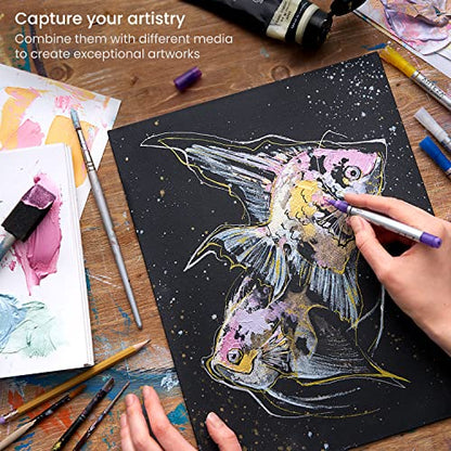 ARTEZA Pastel Acrylic Paint, Set of 8, Metallic Tones, 4.06 fl oz Tubes, High Viscosity Water-Based Paint, Glossy Finish, Art Supplies for Painting Paper, Canvas, Wood and Fabric, and DIY Projects - style: 8 x 120ml (4.06 fl oz) Pastel