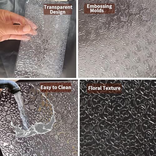 6PCS Texture Mat Stencil Molds Biscuit Cake Mold Floral Texture Fondant Transparent Printing Mould Baking Cake Decoration