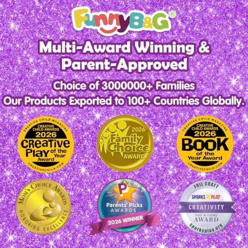 FUNNYB&G Foil Art Craft Kit for Girls 4-10 Years Old: Mess-Free & No-Glue, Create 16 Sparkly Plant Pictures – Perfect Travel Toy & Birthday Gift for Kids (Plant) - style: Plant