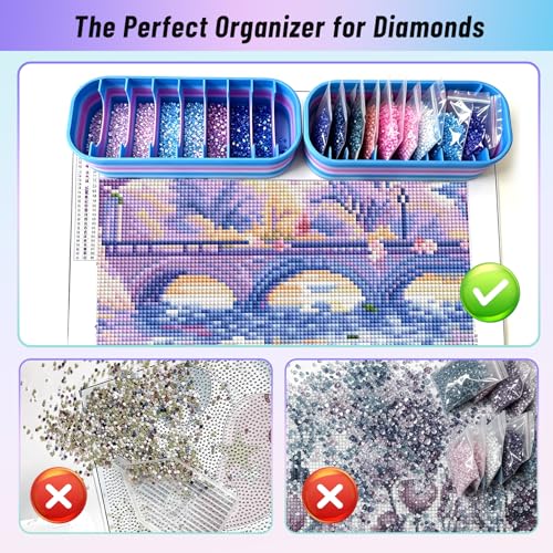 Diamond Art Storage Case,Storage Box for Diamond Art Tools and Accessories,Suitable for Diamond Painting Kits,Perfect Choice for Craft Enthusiasts