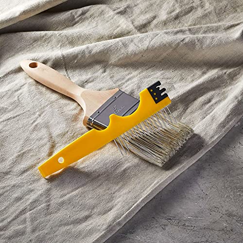 ALLWAY BC5 5-in-1 Painter's Tool with Multi-Functional Brush Comb | Brush Squeegee, 2 Roller Cleaners, Stainless Steel Comb, Can Opener - style: 5-in-1 with Brush Comb