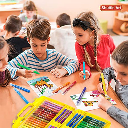 Shuttle Art 117 PCS Small Block Polymer Clay Kit 48 Colors Gel Crayons for Toddlers