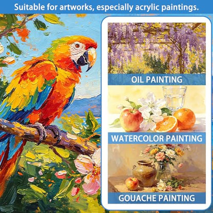 Large Gloss Acrylic Varnish with Pump, High Gloss Clear Sealer for Acrylic Paintings, Quick-Dry Water-Based Non-Toxic, UV & Yellowing Protection, Multi-Surface with Bonus Brush (1050ml) - size: 1050ml