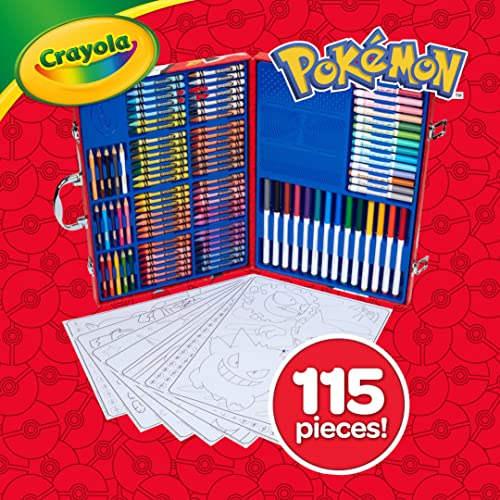 Crayola Pokémon Imagination Art Set (115pcs), Kids Art Kit, Coloring Supplies, Pokemon Toys, Pokemon Gift for Boys & Girls, Ages 5+ - style: Pokemon