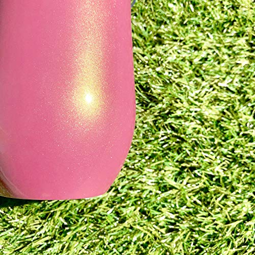 CHILLOUT LIFE 12 oz Stainless Steel Tumbler with Lid & Gift Box - Wine Tumbler Double Wall Vacuum Insulated Travel Tumbler Cup for Coffee, Wine, Cocktails, Ice Cream - PINK SPARKLE - color: Pink Sparkle, style: 1 Pack
