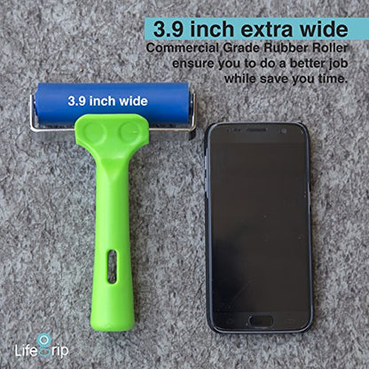 LifeGrip Rubber Brayer Roller - 4 inch/10 cm Wide - Ideal for Car Sound Deadening, Mats, Deadener Insulation, Construction, Masonry, Stamping, Anti Slip/Skid, Wallpaper Installation… - size: 4 inch/10 cm