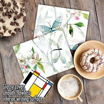 The Best Card Company - 10 Boxed Note Cards with Flowers - Blank Assorted Floral Notecards Bulk (4 x 5.12 Inch) - Dogwood Days M6592OCB - style: Dogwood Days