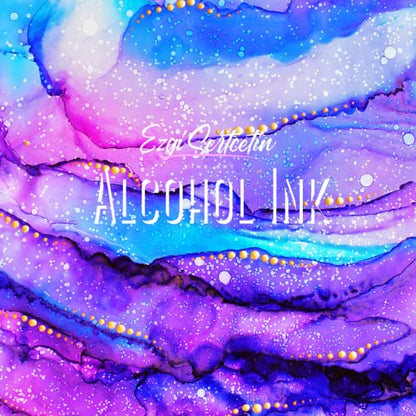 Premium Alcohol Ink|Metallic or Glitter Vibrant|High Saturated Unique Colors|4oz|for Tumblers,Coasters,Resin Dye,Alcohol Ink Paper,Yupo,Resin Petri Dish|by Ezgi Sertcetin (Glitter Diamond White) - color: Glitter Diamond White