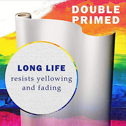 VViViD Double Primed Cotton Canvas Wide Roll - Choose Your Size (3ft x 120") - size: 3ft x 120"
