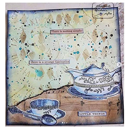 The Crafter’s Workshop - Reusable Mechanical Stencil for Painting and Crafts – Time and Gear Motif for Journaling and Canvas – 2 Pk, 6" x 6" – Gears/Time Travel 6x6 - style: Gears / Time Travel 6x6