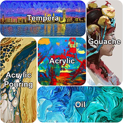 Gallery Wrapped Stretched Canvases for Painting 10x10 Inch 3-Pack, 16 oz Triple Primed Acid-Free 100% Cotton Blank Canvas, Square Spline Canvas for Oil Paint Acrylics Pouring & Wet Art Media - size: 10"x10"(3-Pack), style: Exhibition