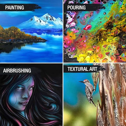 U.S. Art Supply Rectangle Stretched Canvas for Painting 12x60 inch Gallery Depth 1-1/2" Thick, 3-Pack - 12oz Acrylic Gesso Triple Primed, Professional Artist Quality, 100% Cotton - Oil, Pouring Paint - size: 12" x 60"
