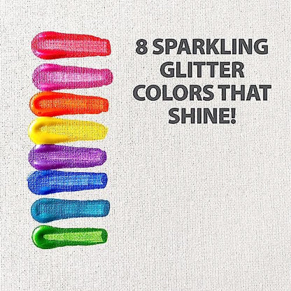 milo Washable Paint | Sparkle Pearlescent Tempera | Set of 8 Colors 8 oz Bottles | Made in the USA | Washable and Non-Toxic Glitter Arts & Crafts Poster Paints for Classroom, School, Project - style: Sparkle Pearlescent 8 x 8 oz Bottles