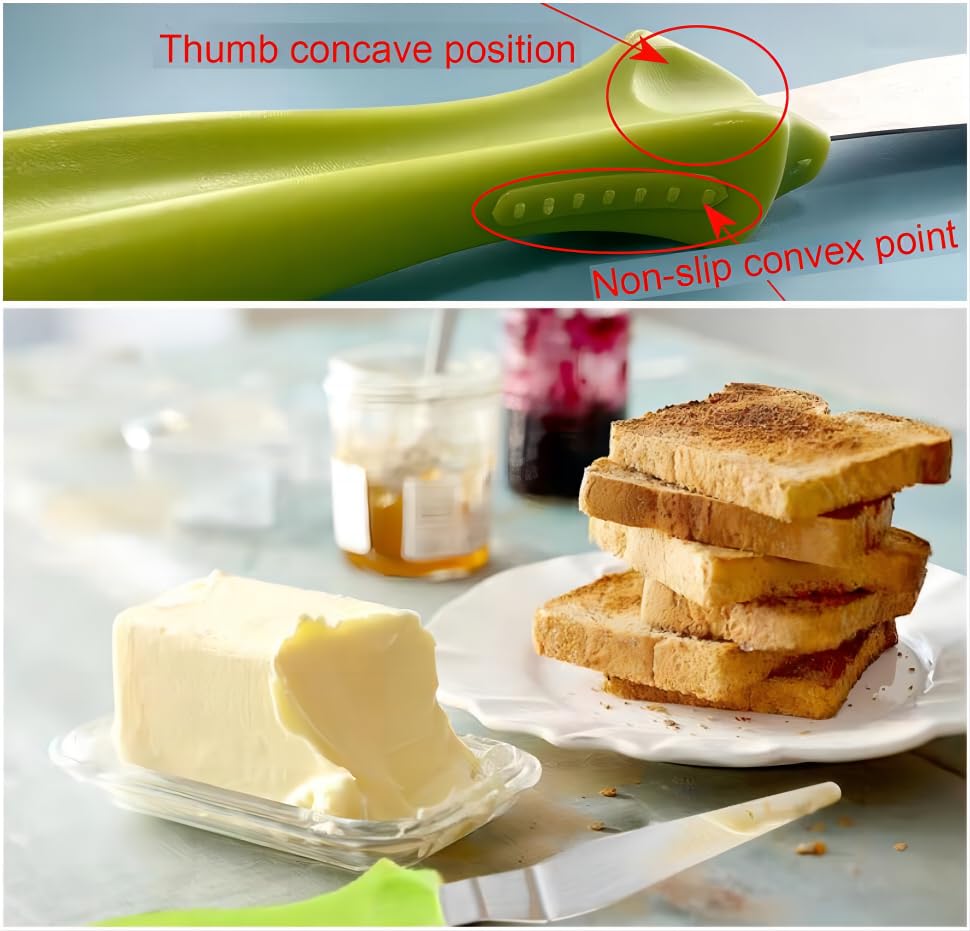 Cake Cream Spatulas, 3 Pieces of Cake Angled Spatula with Stainless Steel, Professional Cake Decorating, Pastry & Baking, Icing Frosting Cream Chocolate Cake Spatula (3 Pcs Green) - color: 3 Pcs Green