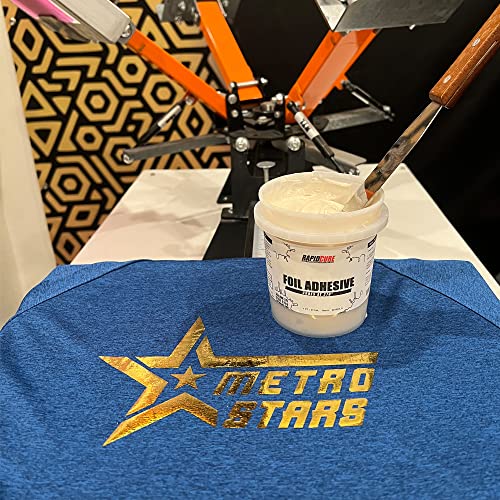 Rapid Cure® Screen Printing Ink Foil Adhesive (8 oz.) - Plastisol Ink for Screen Printing, Fast Curing Fabric Paint - Screen Print Direct®, USA Made - color: Foil Adhesive, size: 8 fl oz