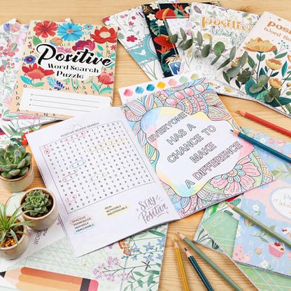 Liliful 24 Pcs Motivational Sayings Coloring Book Bulk for Adult DIY Art Stress Relief Drawing Book with Inspiring Patterns for Adults, Party Favors, Goodie Bag Filler and Holiday Gifts - style: Motivational