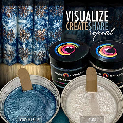 Eye Candy Pigments Premium Blue Mica Powder - Carolina Blue (50gr) - for Epoxy, Resin, Soap, Paint, Woodworking, Acrylic Pouring, Bath Bombs, Fishing Lures - DIY Arts and Crafts Additive - color: Carolina Blue