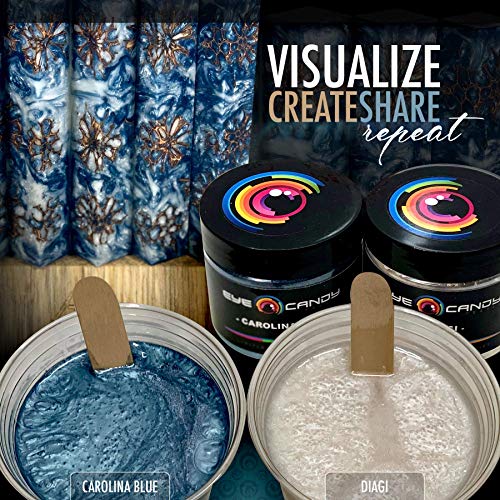 Eye Candy Pigments Premium Blue Mica Powder - Carolina Blue (50gr) - for Epoxy, Resin, Soap, Paint, Woodworking, Acrylic Pouring, Bath Bombs, Fishing Lures - DIY Arts and Crafts Additive - color: Carolina Blue