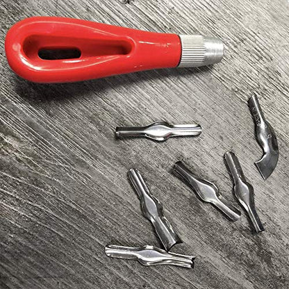 Rubber Block Stamp Carving Block Stamp Making Kit with Cutter Tools, 1 Carving Rubber Stamp for Printmaking, Printing and More - size: 1 Rubber Block + Carving Tool