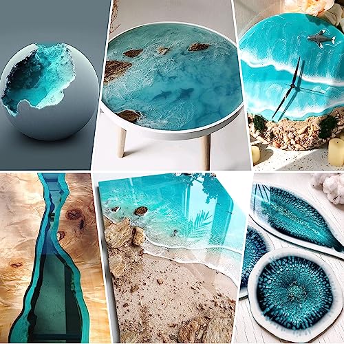Epoxy Resin 2 Gallon Kit, Crystal Clear Epoxy Resin High Gloss, Easy Mix 1:1 Bubbles Free Art Resin for Coating and Casting, Countertop, Table Top, River Tables, Jewelry, Craft DIY, Molds - size: 2 Gallon