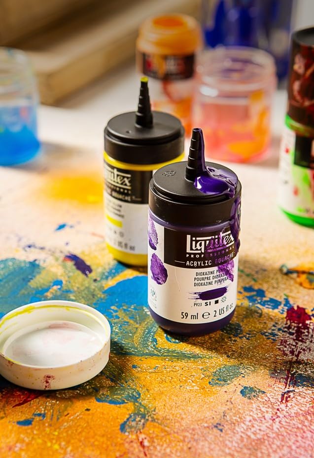 Liquitex Professional Acrylic Gouache, 2-oz (59ml) Bottle, Ivory Black - color: Ivory Black