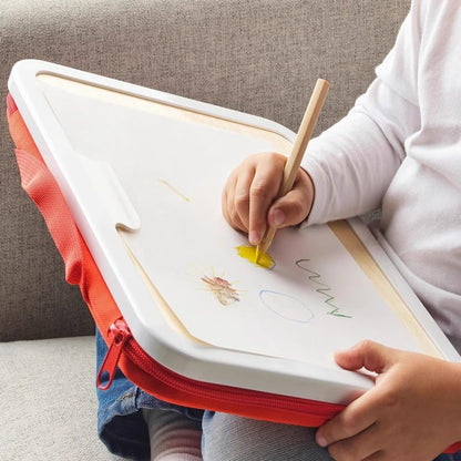 Portable Drawing Board with Bag,Red Travel Art Case,Art Supplies Case, Drawing Storage Bag Perfect for Travel