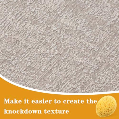 Mabor 2Pcs Texture Sponges, Sponge for Patch/Repair Ceiling Drywall Wall | Round Clay Sponges for Pottery, DIY Painting Ceiling Wall Texture