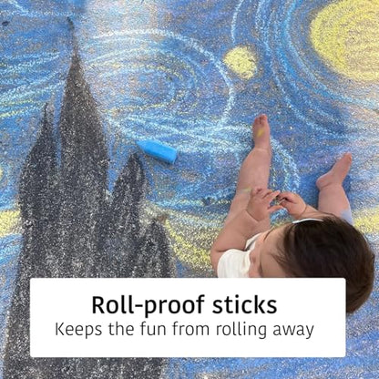 Urban Infant Non-Toxic Sidewalk Chalk for Toddlers and Kids - Washable Outdoor Jumbo Chalk - Starry Night - color: Starry Night