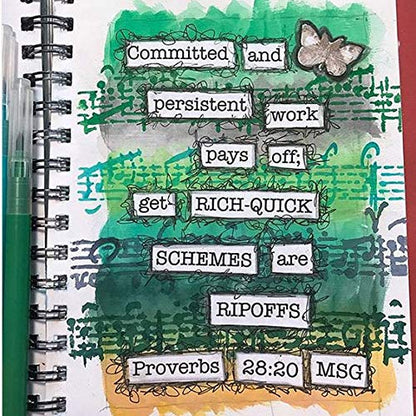 The Crafter’s Workshop - Reusable Music-Themed Stencil for Painting and Crafts – Elegant Sheet Notes and Abstract Design – 2 Pk, 6" x 6" – Sheet Music/Capricious - style: Sheet Music / Capricious