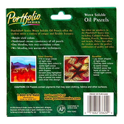Crayola Portfolio Series Oil Pastels, Water Soluble, 24 Count, Colors May Vary - style: 24 Count