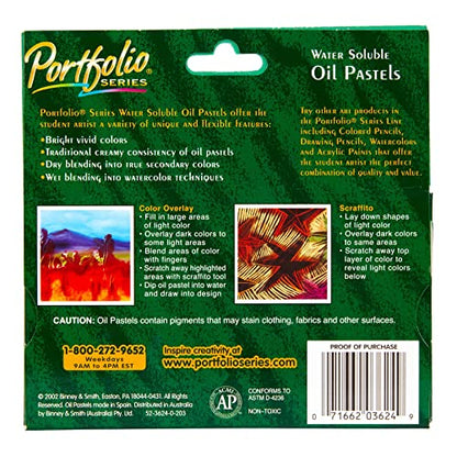 Crayola Portfolio Series Oil Pastels, Water Soluble, 24 Count, Colors May Vary - style: 24 Count